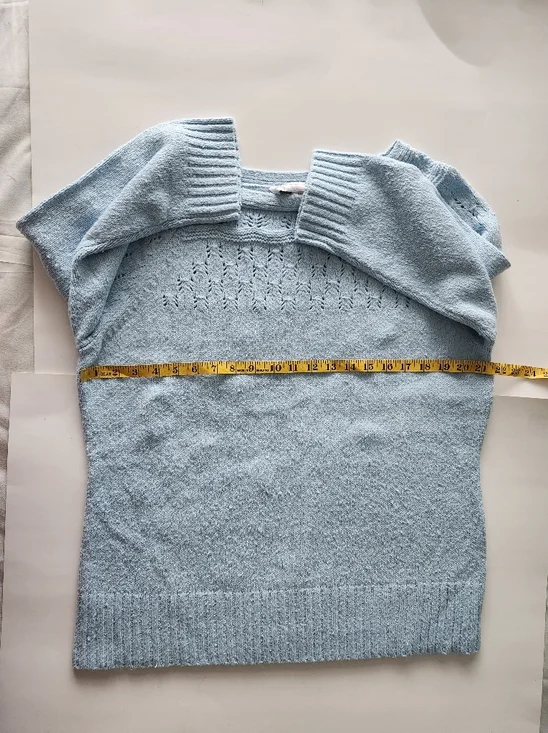 New Jones Wear Studio Light Blue Women's Knit Sweater - Picture 7 of 9